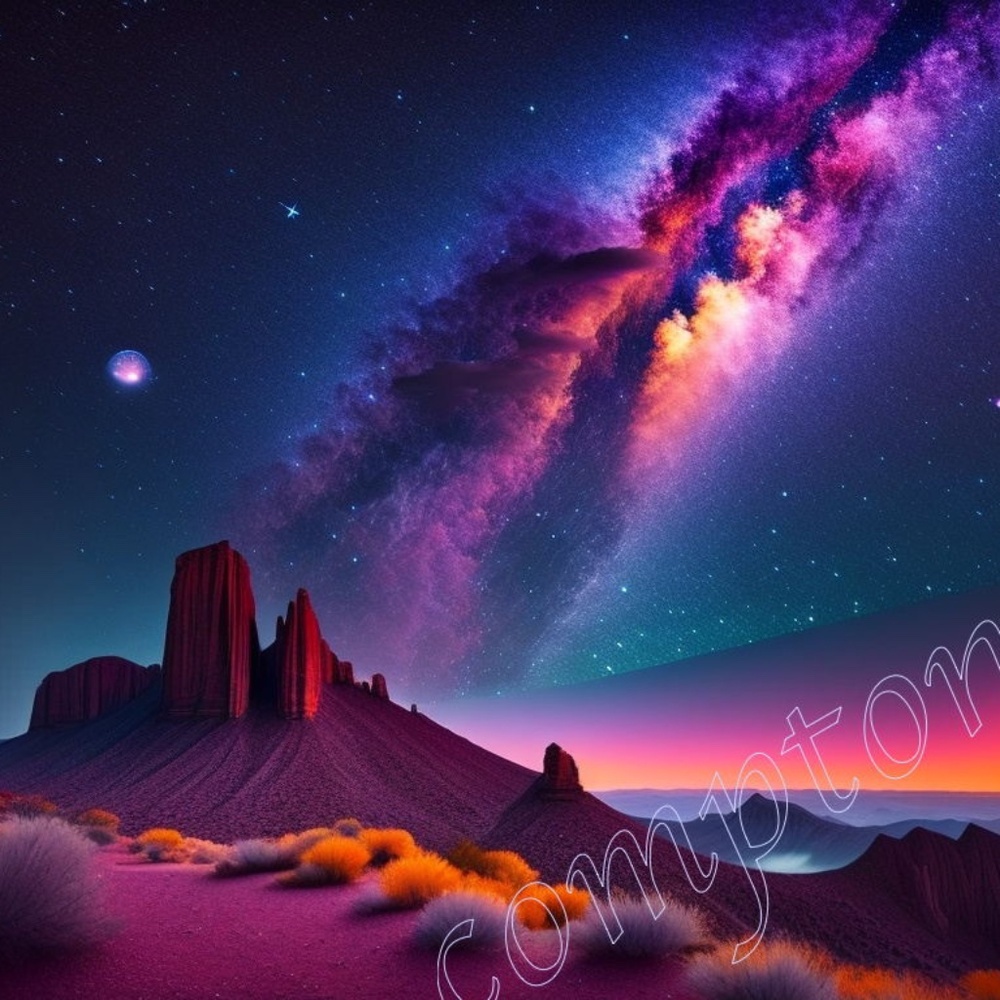 Sundown Galaxy View from the High Desert 13” x 19" Fine Art Print-  only 6 made